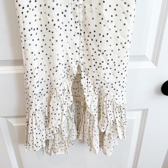 Rails Frida Ivory/ Blue Speckled Dot Dress Size Small - Picture 7 of 13
